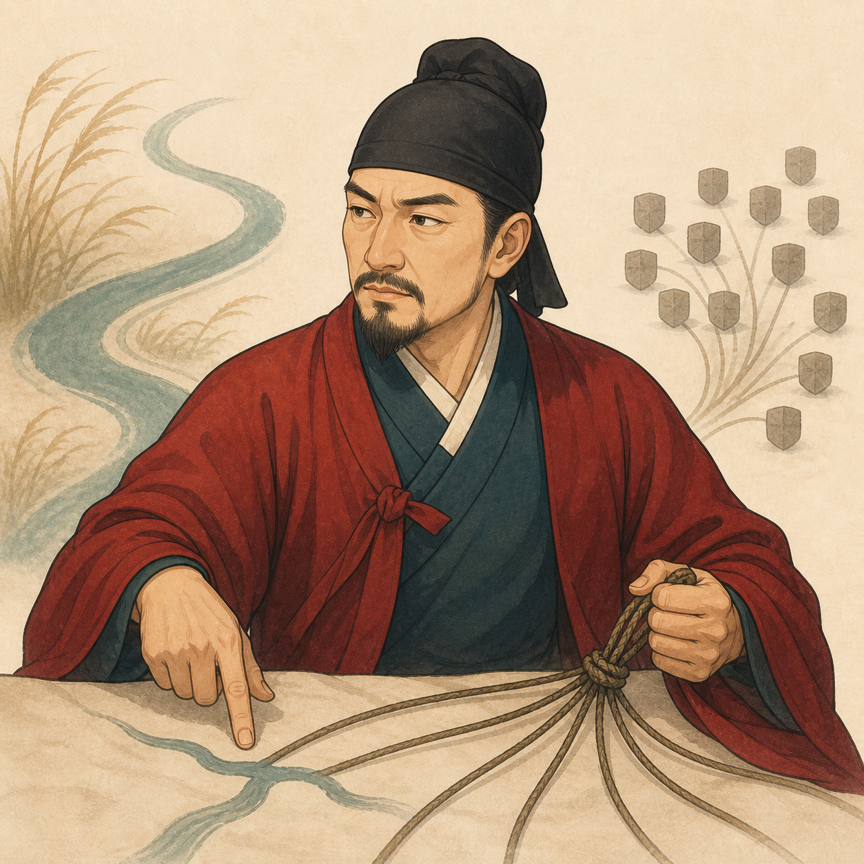 곽재우의 AI 재구성 일러스트