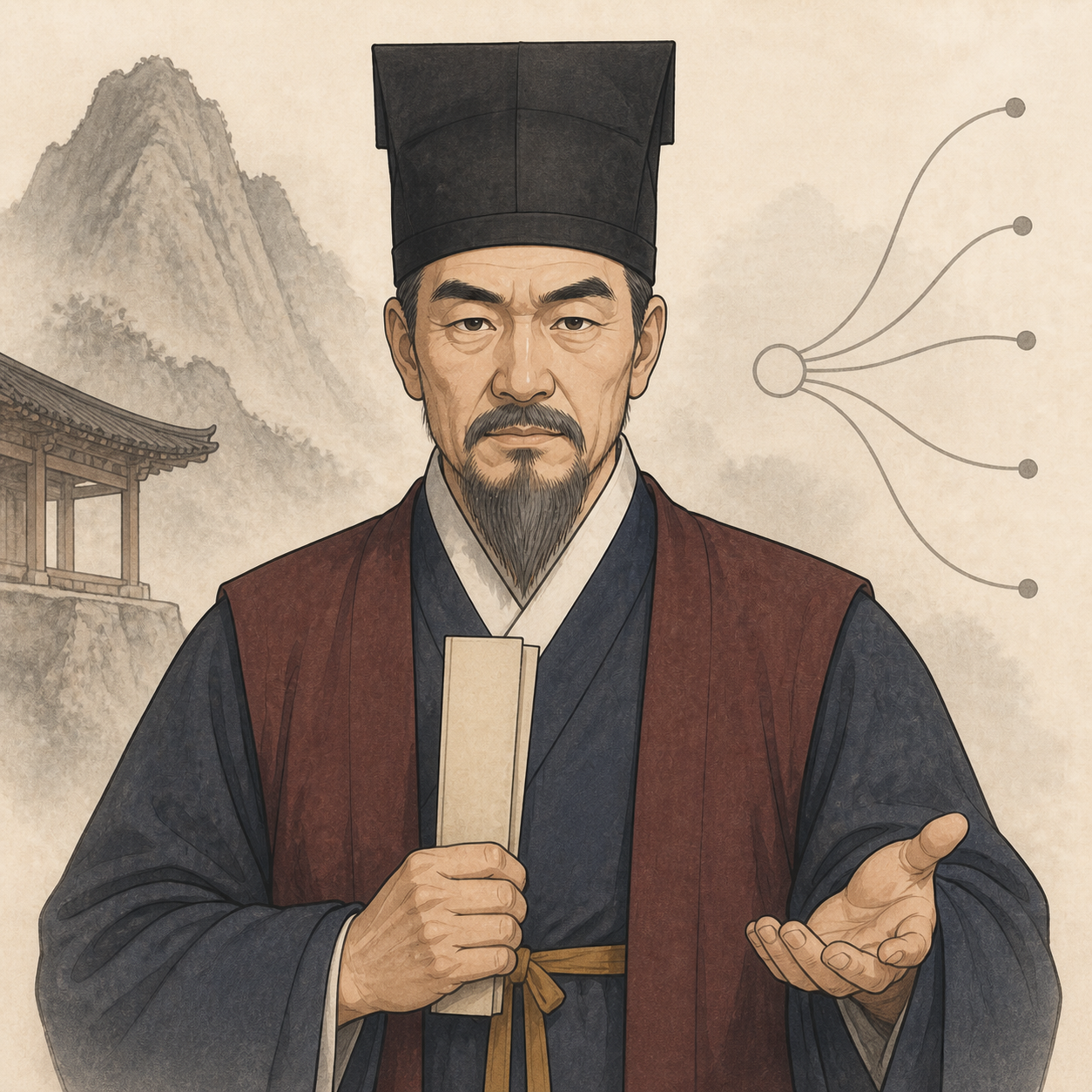 조식의 AI 재구성 일러스트