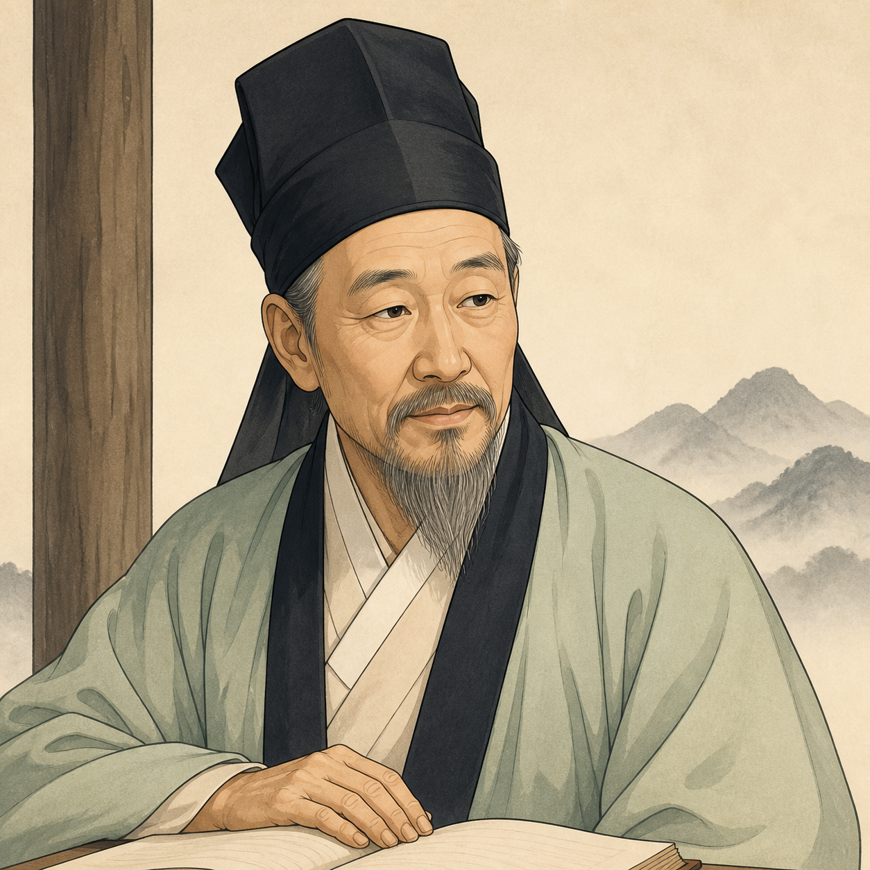 이황의 AI 재구성 일러스트