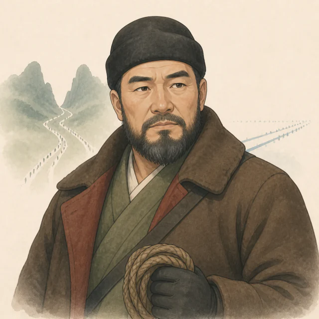 홍범도의 AI 재구성 일러스트