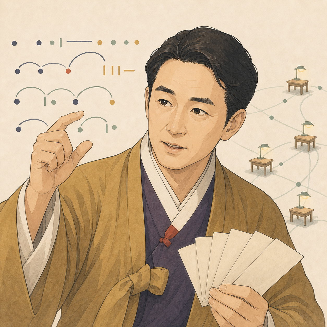 주시경의 AI 재구성 일러스트