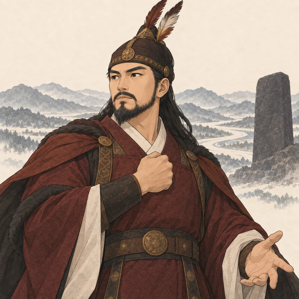 광개토왕의 AI 재구성 일러스트