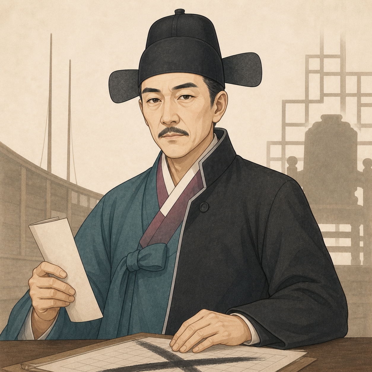 박영효의 AI 재구성 일러스트
