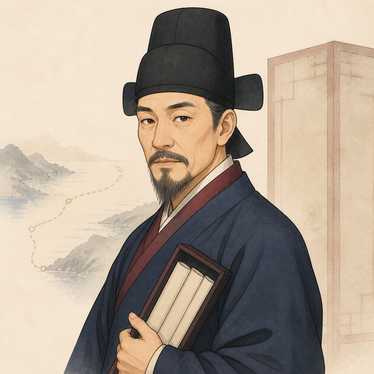 정몽주의 AI 재구성 일러스트
