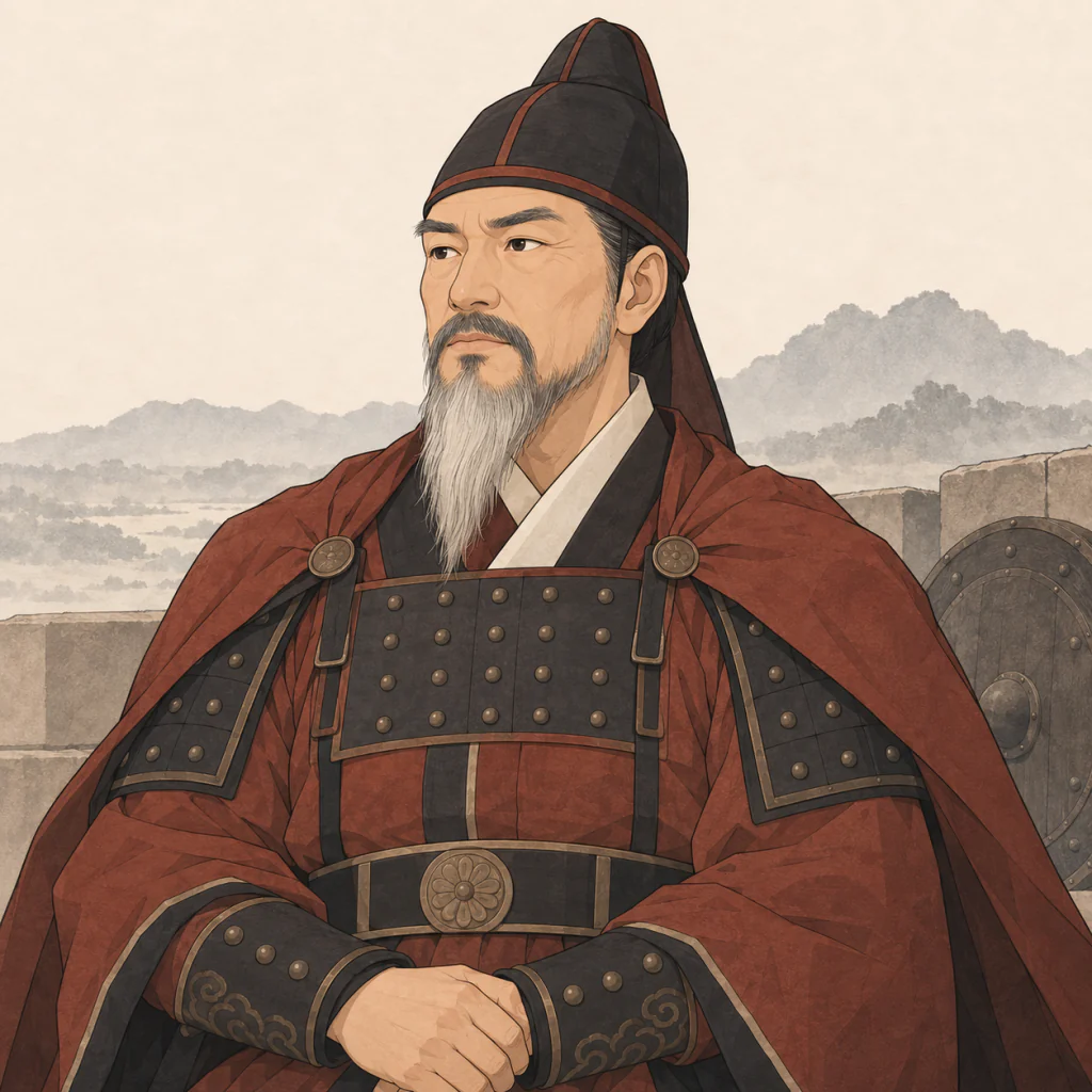 김유신의 AI 재구성 일러스트