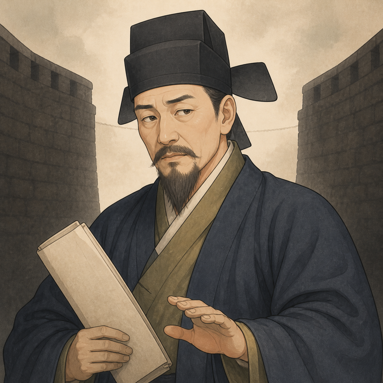 최명길의 AI 재구성 일러스트