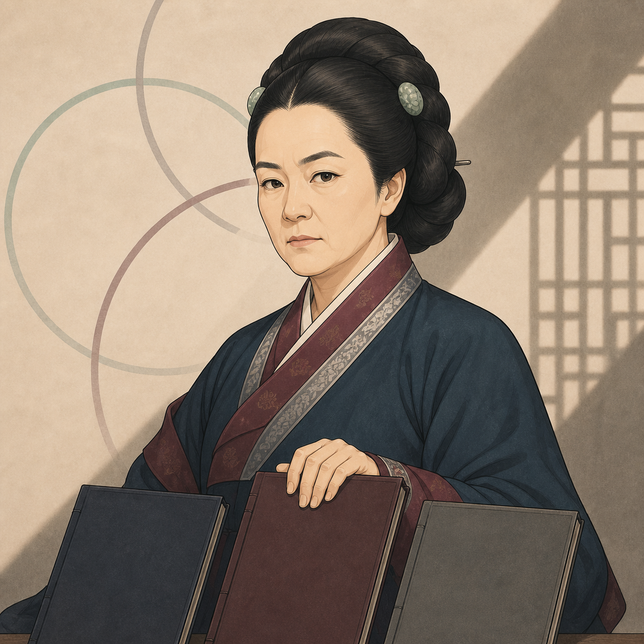 명성황후의 AI 재구성 일러스트