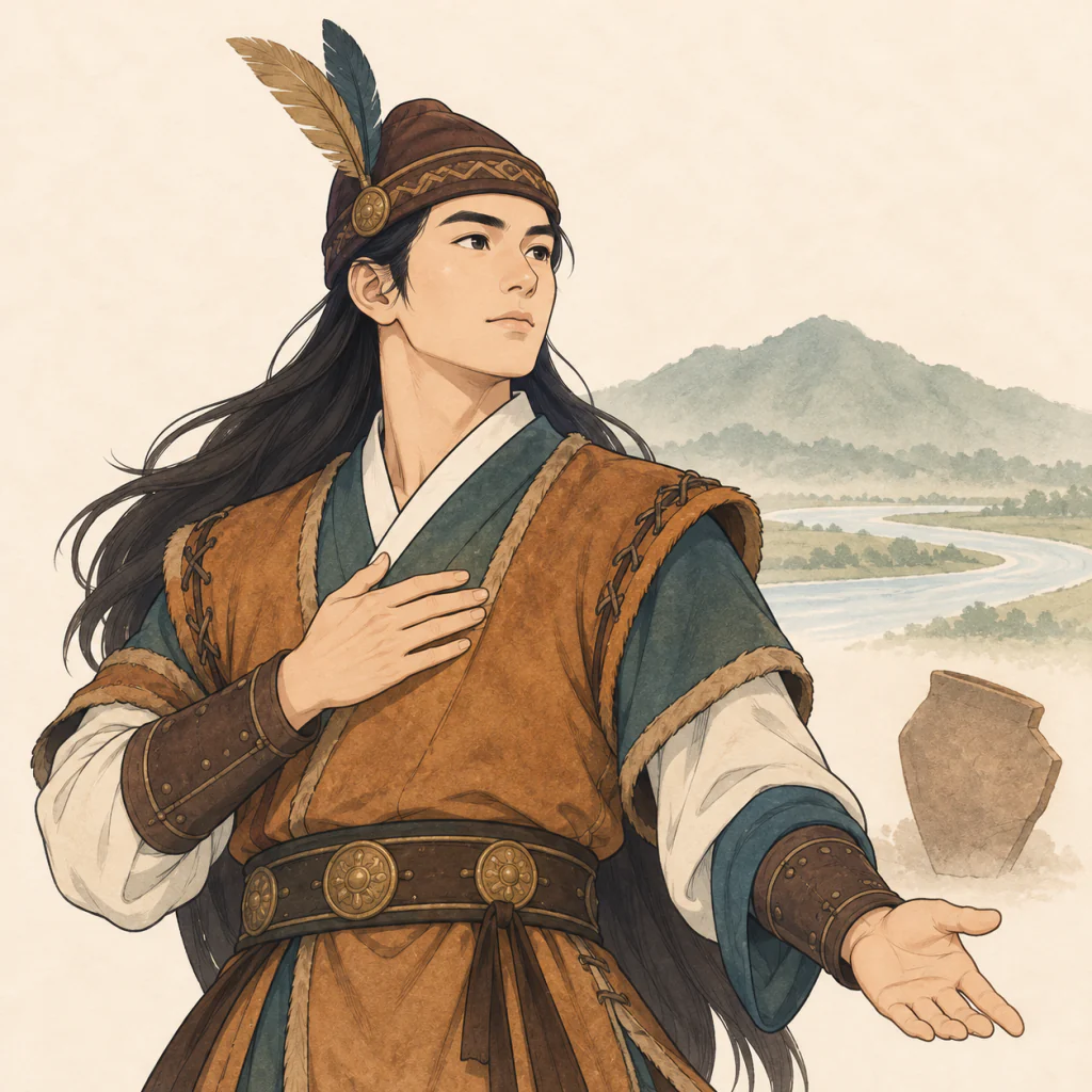 동명성왕의 AI 재구성 일러스트